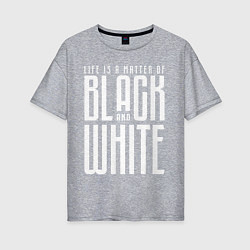Футболка оверсайз женская Juventus: Black & White, цвет: меланж