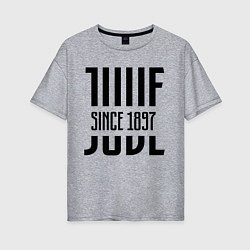 Футболка оверсайз женская Juve Since 1897, цвет: меланж