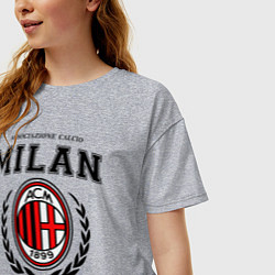 Футболка оверсайз женская Milan: I Rossoneri, цвет: меланж — фото 2