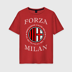Футболка оверсайз женская Forza Milan, цвет: красный