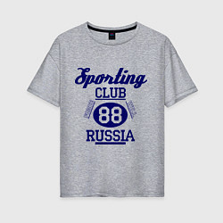 Женская футболка оверсайз Sporting club