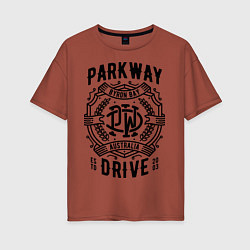 Футболка оверсайз женская Parkway Drive: Australia, цвет: кирпичный