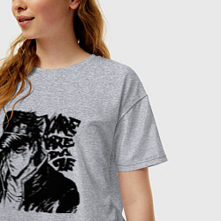 Футболка оверсайз женская JoJo, цвет: меланж — фото 2
