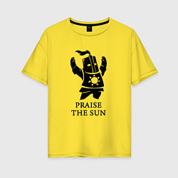 Футболка оверсайз женская Praise the Sun, цвет: желтый