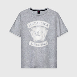 Футболка оверсайз женская Metallica Since 1981, цвет: меланж