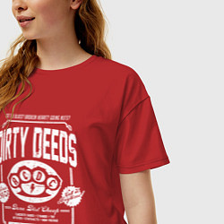 Футболка оверсайз женская AC/DC: Dirty Deeds, цвет: красный — фото 2