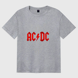 Футболка оверсайз женская AC/DC: Black Ice, цвет: меланж