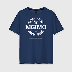 Футболка оверсайз женская MGIMO, цвет: тёмно-синий