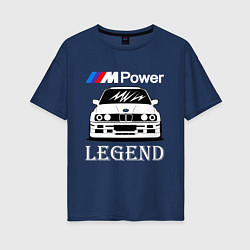 Футболка оверсайз женская BMW M Power: Legend, цвет: тёмно-синий