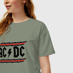 Футболка оверсайз женская AC/DC Voltage, цвет: авокадо — фото 2