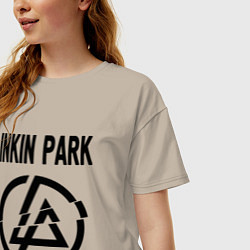 Футболка оверсайз женская Linkin Park, цвет: миндальный — фото 2