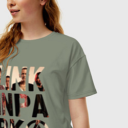 Футболка оверсайз женская Linkin Park, цвет: авокадо — фото 2