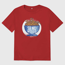 Футболка оверсайз женская Send Noods, цвет: красный