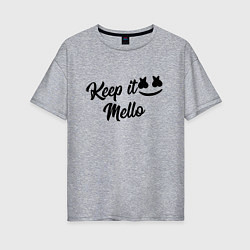Футболка оверсайз женская Keep it Mello, цвет: меланж