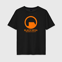 Женская футболка оверсайз Black Mesa: Research Facility
