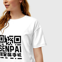 Футболка оверсайз женская SENPAI QR, цвет: белый — фото 2