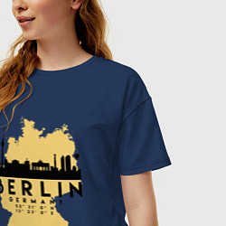 Футболка оверсайз женская Берлин - Германия, цвет: тёмно-синий — фото 2