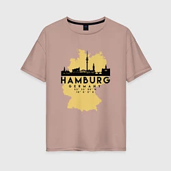 Женская футболка оверсайз Гамбург - Германия