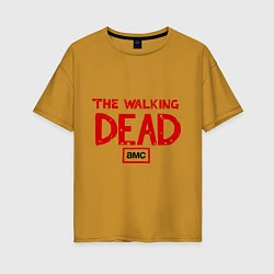 Футболка оверсайз женская The walking Dead AMC, цвет: горчичный