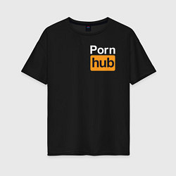 Женская футболка оверсайз PornHub