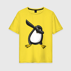 Футболка оверсайз женская DAB Pinguin, цвет: желтый