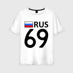 Женская футболка оверсайз RUS 69