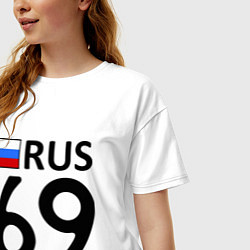 Футболка оверсайз женская RUS 69, цвет: белый — фото 2