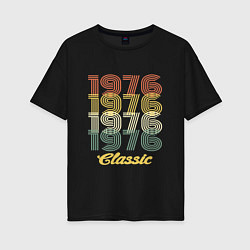 Футболка оверсайз женская 1976 Classic, цвет: черный