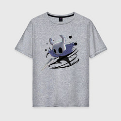 Футболка оверсайз женская Hollow Knight, цвет: меланж