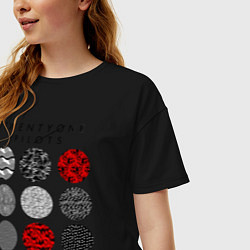 Футболка оверсайз женская TOP: Blurryface, цвет: черный — фото 2