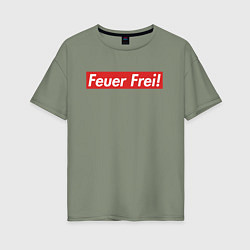 Футболка оверсайз женская Feuer Frei!, цвет: авокадо