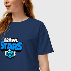 Футболка оверсайз женская BRAWLSTARS, цвет: тёмно-синий — фото 2