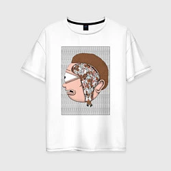 Женская футболка оверсайз Morty Brain