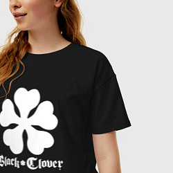 Футболка оверсайз женская Black Clover, цвет: черный — фото 2