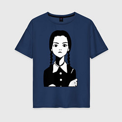 Женская футболка оверсайз Wednesday Addams