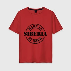 Футболка оверсайз женская Made in Siberia, цвет: красный