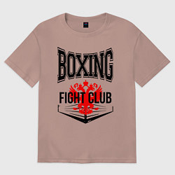 Женская футболка оверсайз Boxing fight club Russia