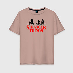 Футболка оверсайз женская STRANGER THINGS, цвет: пыльно-розовый