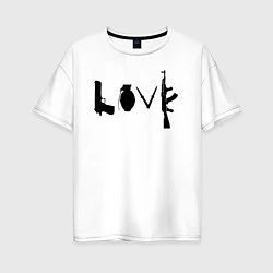 Женская футболка оверсайз Banksy LOVE