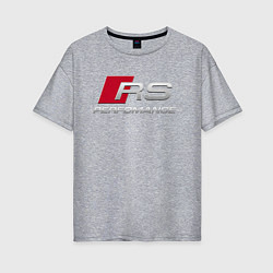 Футболка оверсайз женская AUDI RS, цвет: меланж