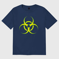 Футболка оверсайз женская BIOHAZARD, цвет: тёмно-синий