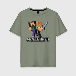 Женская футболка оверсайз MINECRAFT