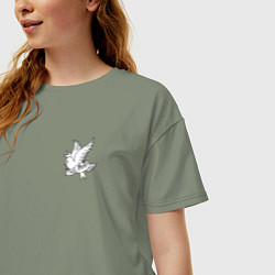 Футболка оверсайз женская LIL PEEP НА СПИНЕ, цвет: авокадо — фото 2