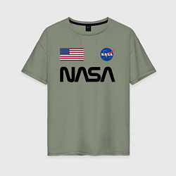 Женская футболка оверсайз NASA НАСА