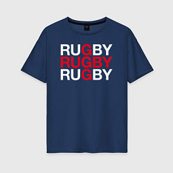 Женская футболка оверсайз Rugby Регби