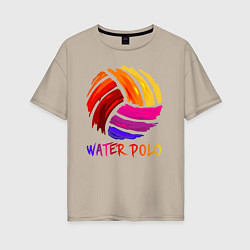 Женская футболка оверсайз Мяч для водного поло