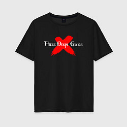 Футболка оверсайз женская Three Days Grace, цвет: черный