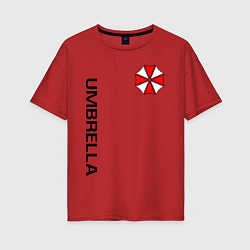 Футболка оверсайз женская UMBRELLA CORP, цвет: красный
