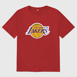 Футболка оверсайз женская LA LAKERSспина, цвет: красный