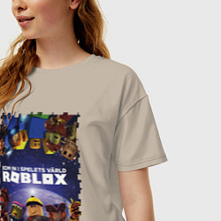 Футболка оверсайз женская ROBLOX, цвет: миндальный — фото 2
